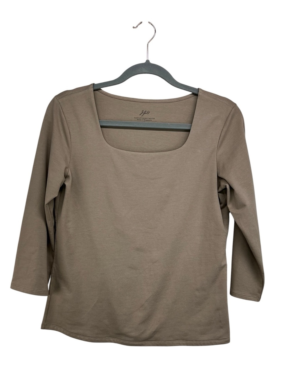 J.Jill Super Soft Square Neck Tee 3/4 Sleeves Womens Small